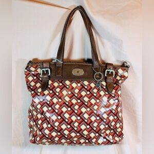 Fossil Coated Canvas Key-Per Tote